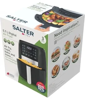 Digitale Airfryer 5.7L - Gezond Koken met 12 Functies en LED Display