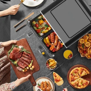 Thuys – Dubbele Airfryer – Heteluchtfriteuse – Duo Airfryer – 9 L – 36 x 40 x 32cm – Zwart