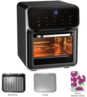 Airfryer – Heteluchtfriteuse – Airfry Oven – Luchtfriteuse – Elektrische Oven – 10 Liter Inhoud – 18 Kookprogramma’s – Robuuste Stalen Behuizing – Grijs
