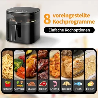 Digitale Heteluchtfriteuse 5,7L met Touch Display en 8 Voorinstellingen
