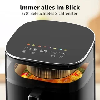 Digitale Heteluchtfriteuse 5,7L met Touch Display en 8 Voorinstellingen