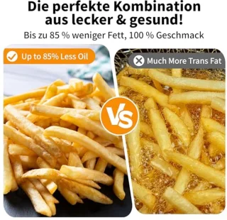 Digitale Heteluchtfriteuse 5,7L met Touch Display en 8 Voorinstellingen