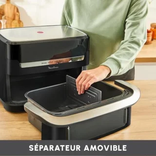 Airfryer met FlexCook scheidingswand - 9L - Voor maximaal 8 personen - 7 Kookprogramma's - Zwart