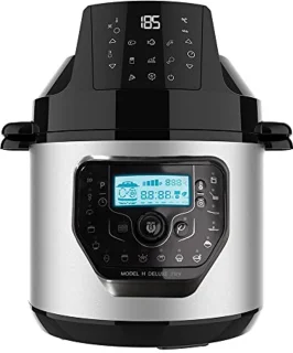 Multifunctionele Airfryer en Keukenmachine met Weegschaal - 6 Liter, Programmeerbaar, 24 Uur, Verstelbare Temperatuur