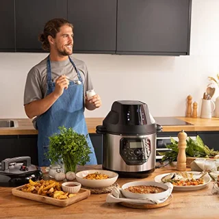 Multifunctionele Airfryer en Keukenmachine met Weegschaal - 6 Liter, Programmeerbaar, 24 Uur, Verstelbare Temperatuur
