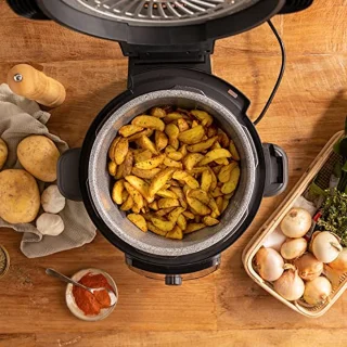 Multifunctionele Airfryer en Keukenmachine met Weegschaal - 6 Liter, Programmeerbaar, 24 Uur, Verstelbare Temperatuur