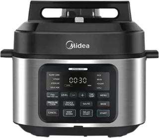 9-in-1 Multi-Cooker – 6L – 12 Kookfuncties – Drukpan – Slow Cooker – Rijstkoker – Sous Vide – Cake Maker – Gezond Keramisch Binnenpan – Snel en Veelzijdig – Voor Grote Gezinnen