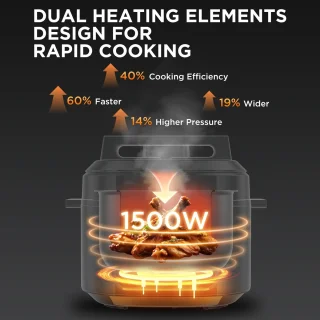 9-in-1 Multi-Cooker – 6L – 12 Kookfuncties – Drukpan – Slow Cooker – Rijstkoker – Sous Vide – Cake Maker – Gezond Keramisch Binnenpan – Snel en Veelzijdig – Voor Grote Gezinnen