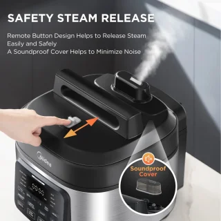9-in-1 Multi-Cooker – 6L – 12 Kookfuncties – Drukpan – Slow Cooker – Rijstkoker – Sous Vide – Cake Maker – Gezond Keramisch Binnenpan – Snel en Veelzijdig – Voor Grote Gezinnen