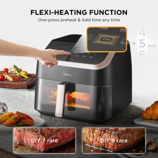 Wat vinden we goed aan de XXL Airfryer – 9L – 8-in-1 Multifunctioneel – Bakken – Grillen – Frituren Zonder Olie – Verwarmen – Drogen – Roosteren – Digitale Touchscreen – Grote Capaciteit – Voor Gezinnen en Groepen