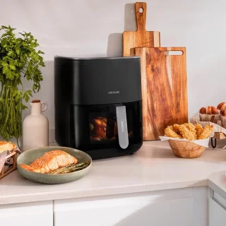 Cecotec Cecofry Fantastik Window 6500 Venster olievrije luchtfriteuse 6,5 l. 1700 W, PerfectCook-technologie, 12 kookmodi, touch