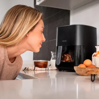 Cecotec Cecofry Fantastik Window 6500 Venster olievrije luchtfriteuse 6,5 l. 1700 W, PerfectCook-technologie, 12 kookmodi, touch