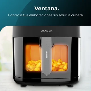 Cecotec Cecofry Fantastik Window 6500 Venster olievrije luchtfriteuse 6,5 l. 1700 W, PerfectCook-technologie, 12 kookmodi, touch