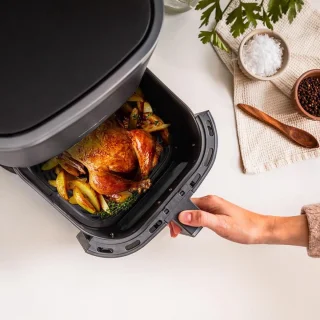 Cecotec Cecofry Fantastik Window 6500 Venster olievrije luchtfriteuse 6,5 l. 1700 W, PerfectCook-technologie, 12 kookmodi, touch