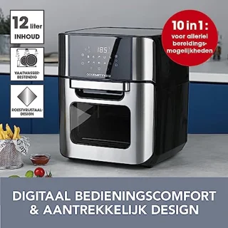 Digitale Heteluchtfriteuse XXL - 12L RVS Oven met Timer en Touchdisplay