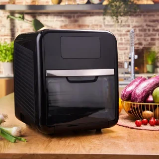 9-in-1 Air Fryer en Oven met Grill - 8 Voorgeprogrammeerde Functies, Gezond Koken voor 6 Personen