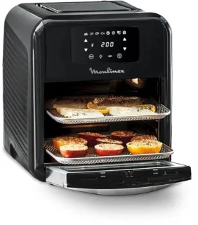 9-in-1 Air Fryer en Oven met Grill - 8 Voorgeprogrammeerde Functies, Gezond Koken voor 6 Personen