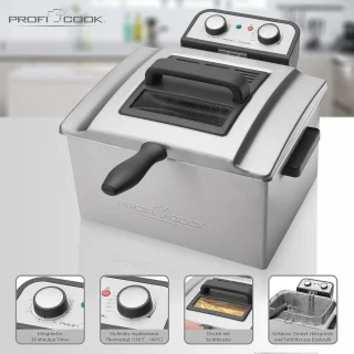 Dubbele Friteuse met 5 Liter Capaciteit en 3 Frituurmanden