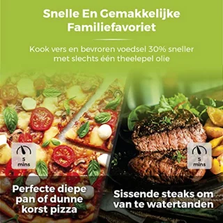 Digitale Airfryer Oven 10-in-1 met Snel Luchtcirculatie en 60-Minuten Timer, 11 L, 2000 W, Zwart