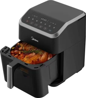 Vihes Airfryer - 7L Capaciteit - 7 Presets - 90% Minder Olie - Heteluchtfriteuse - Energiebesparend - Kijkvenster - Vaatwasbestendig