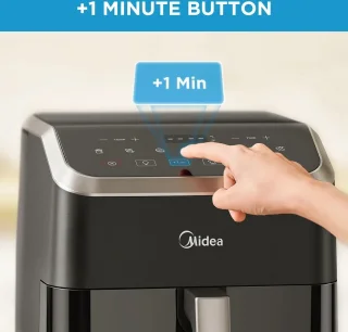Vihes Airfryer - 7L Capaciteit - 7 Presets - 90% Minder Olie - Heteluchtfriteuse - Energiebesparend - Kijkvenster - Vaatwasbestendig