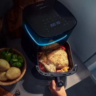Cecotec Cecofry Neon 5000 Luchtfriteuse, 5 l, waterspray voor perfect koken, Healthy Crispy en PerfectCook, 10 standaardmenu`s,