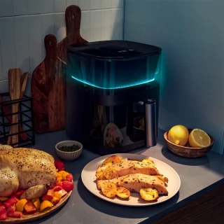 Cecotec Cecofry Neon 5000 Luchtfriteuse, 5 l, waterspray voor perfect koken, Healthy Crispy en PerfectCook, 10 standaardmenu`s,