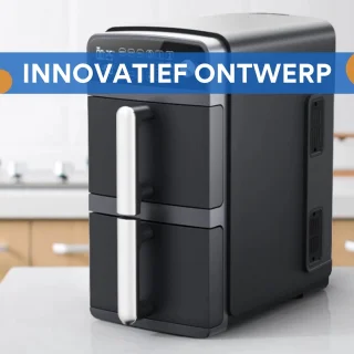 Mini oven - Grill rooster - Bakplaat - Airfryer - Voor Gezond en Snel Koken - Met 11 Programma’s - 1800W, LED-scherm, 5 Accessoires Inclusief Draaispit & Receptenboek