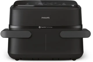 Philips Airfryer 1000-serie flexibele mand - 7,1 liter inhoud, RapidAir-technologie, 10 kookfuncties, 90% minder vet, compact ontwerp, HomeID recepten-app (NA154/00)