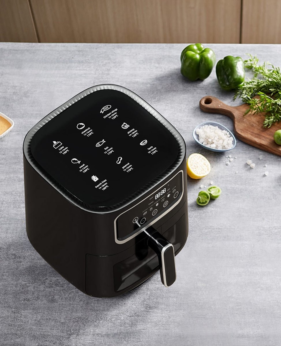 10L Air Fryer 1400W Elektrisch met Touch Control en Venster