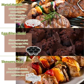 12-delige accessoireset voor heteluchtfriteuse