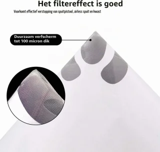 120 stuks wegwerppapieren conische lakfilters