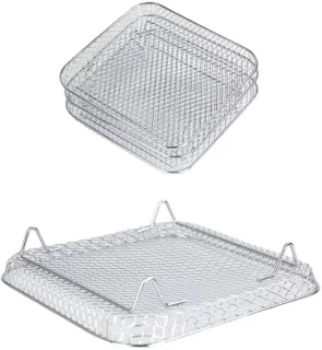 3 stuks air fryer-rek stapelbaar roestvrij staal