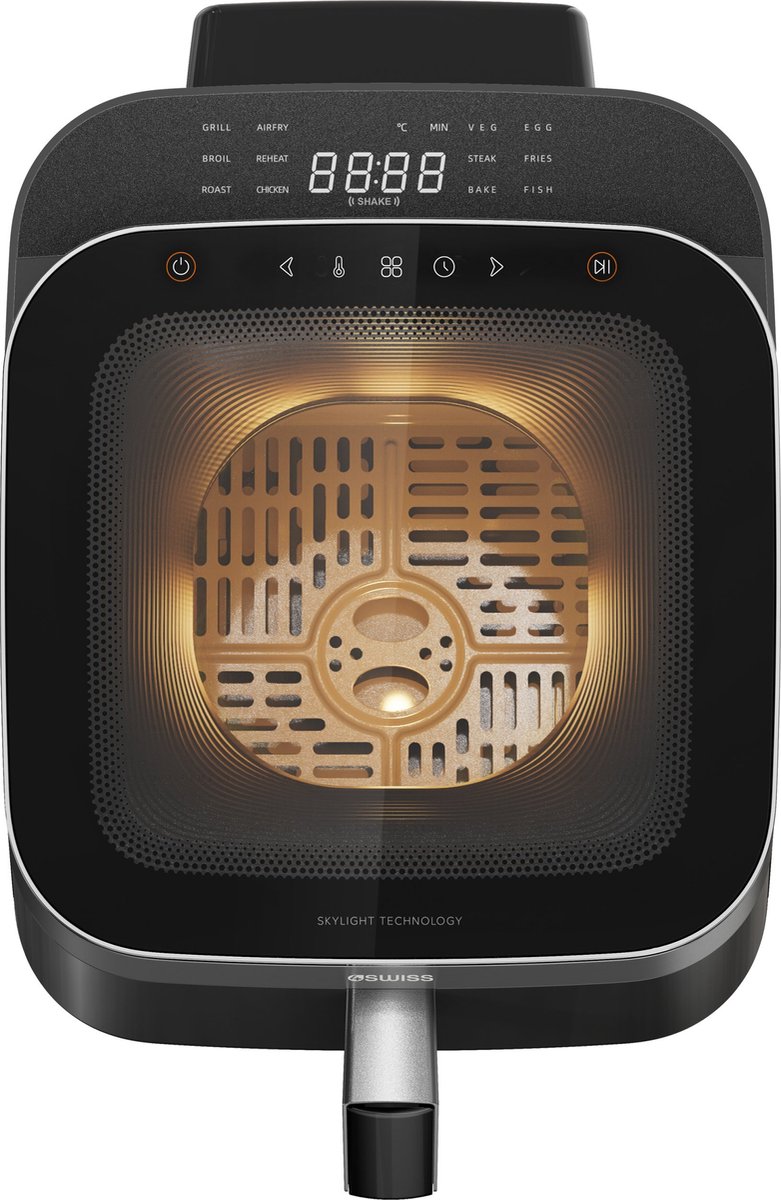 4Swiss ABB-025 SkylightView Heteluchtfriteuse 6.5L Zwart