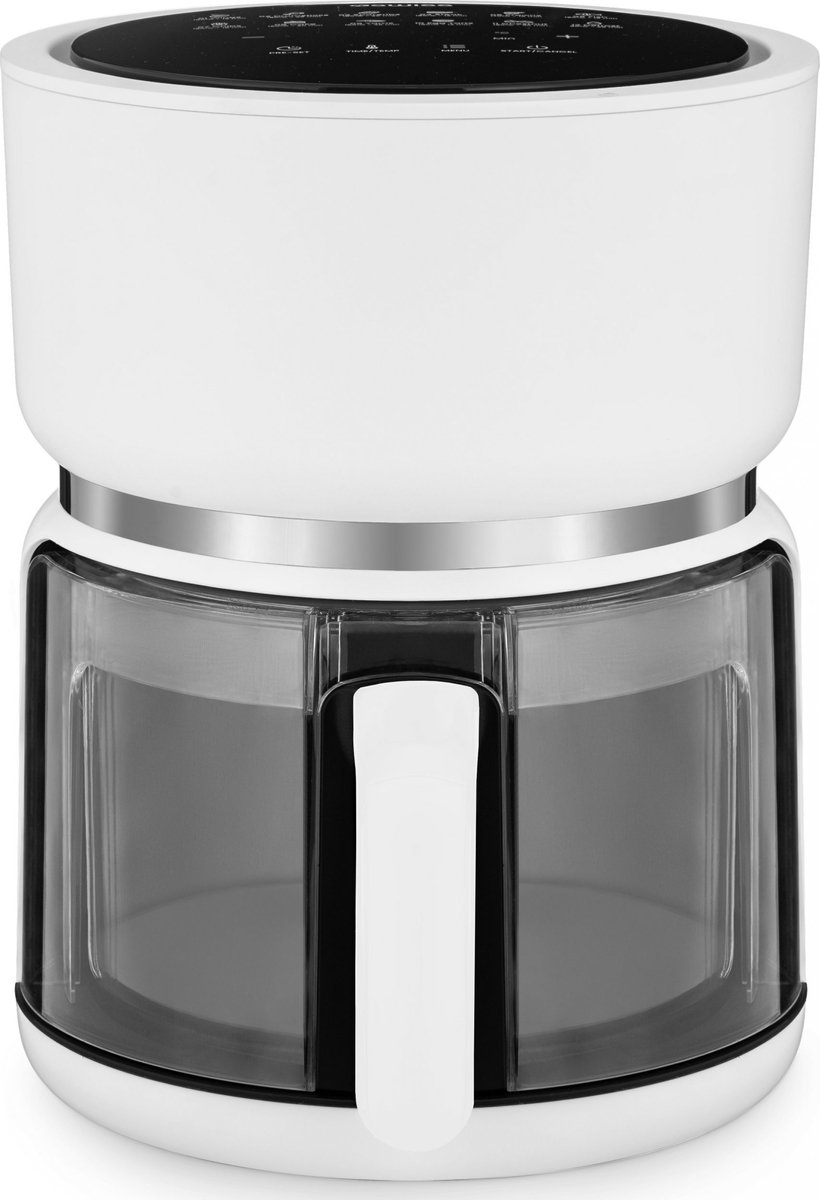 4SWISS ABB-G24 Pure Glass Heteluchtfriteuse Wit 3L 1200W