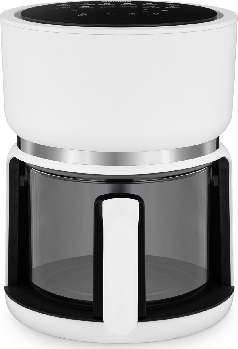 4SWISS ABB-G24 Pure Glass Heteluchtfriteuse Wit 3L 1200W