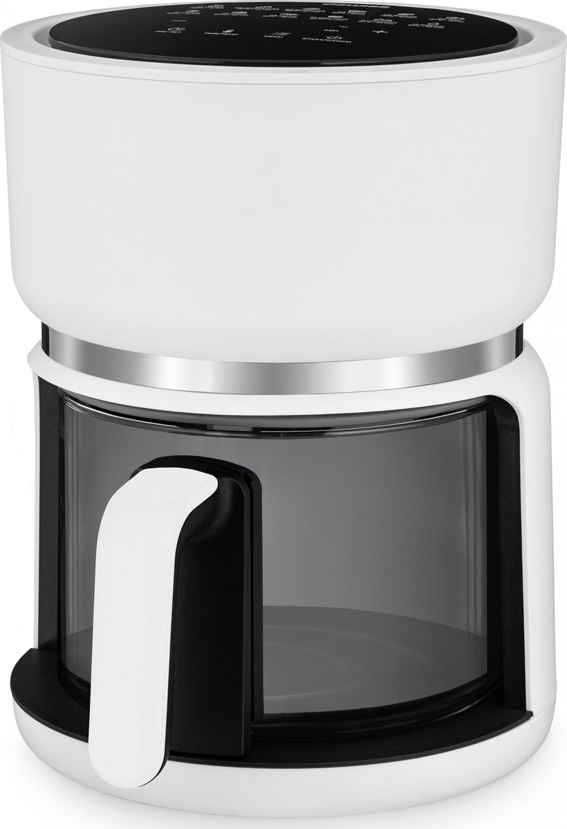 4SWISS ABB-G24 Pure Glass Heteluchtfriteuse Wit 3L 1200W