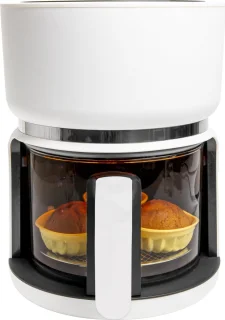 4SWISS ABB-G24 Pure Glass Heteluchtfriteuse Wit 3L 1200W