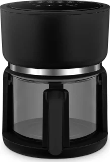 4SWISS ABB-G24 Pure Glass Heteluchtfriteuse Zwart 3L 1200W