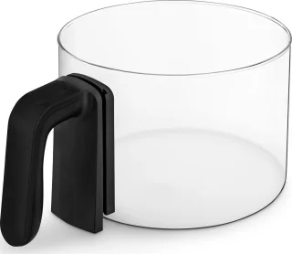 4SWISS ABB-G24 Pure Glass Heteluchtfriteuse Zwart 3L 1200W