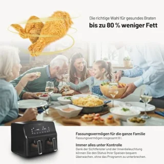 8000 BC Heteluchtfriteuse - Twee Manden