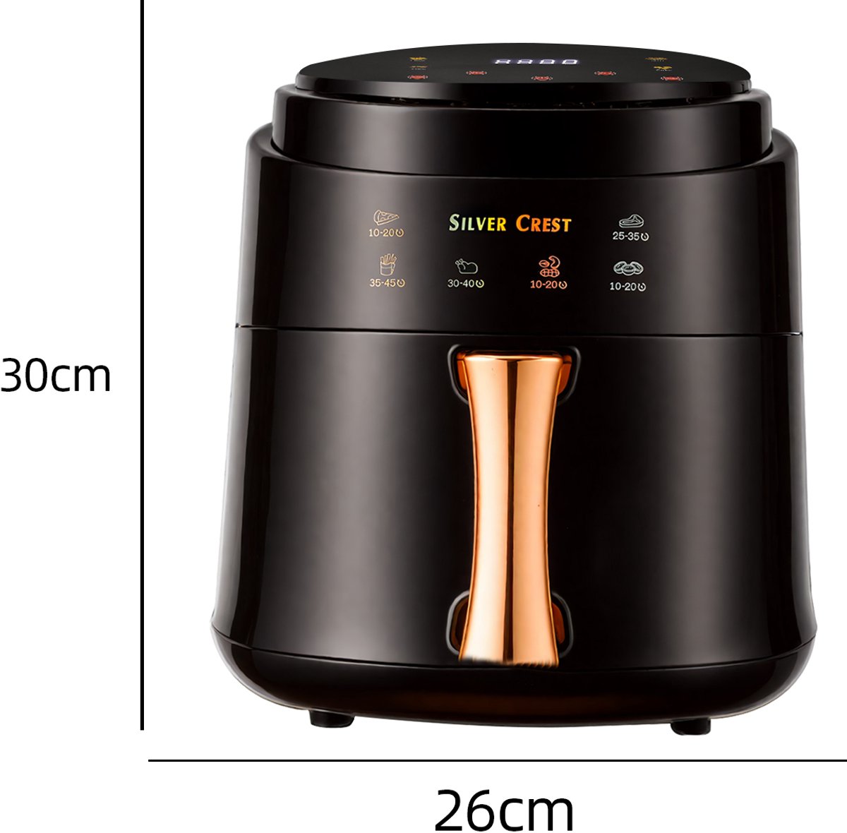 8L1400W Air Fryer Oven Touch Control Familiegrootte