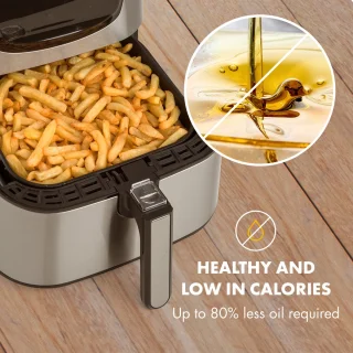 AeroVital Deluxe heteluchtfriteuse 5,4L edelstaal