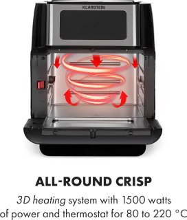 AeroVital Fry Heteluchtfriteuse 10L Zwart/Zilver