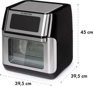 AeroVital Fry Heteluchtfriteuse 10L Zwart/Zilver