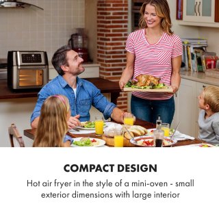 AeroVital Fry Heteluchtfriteuse 10L Zwart/Zilver