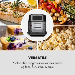 AeroVital Fry Heteluchtfriteuse 10L Zwart/Zilver