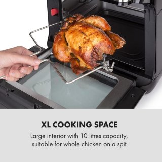 AeroVital Fry Heteluchtfriteuse 10L Zwart/Zilver