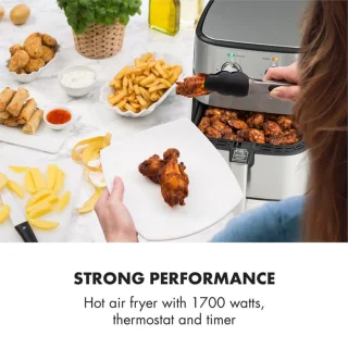 AeroVital Heteluchtfriteuse 5,4L RVS Zilver