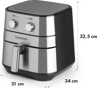 AeroVital Heteluchtfriteuse 5,4L RVS Zilver